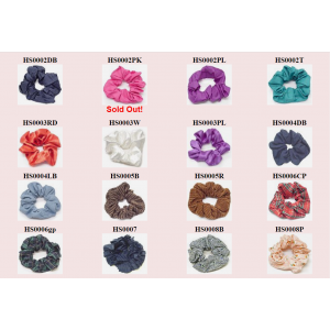 Scrunchy - 10-Dozen Fabric Scrunchies - Assorted Colors - HS-Fabric